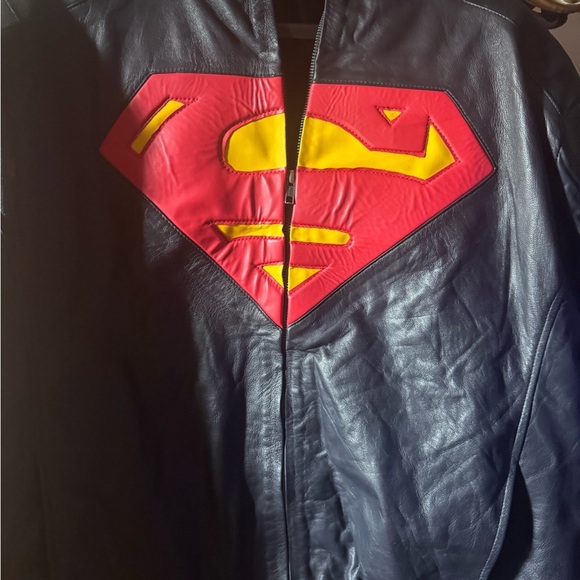 Superman Black and Red synthetic Leather Jacket - Picture 3 of 7